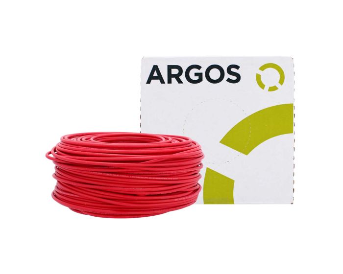 Cable de cobre tipo THW-2-LS/THHW-LS calibre 10 rojo con 100 metros 1100101 ARGOS
