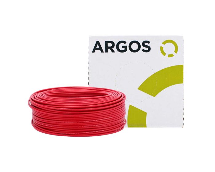 Cable de cobre tipo THW-2-LS/THHW-LS calibre 12 rojo con 100 metros 1100121 ARGOS