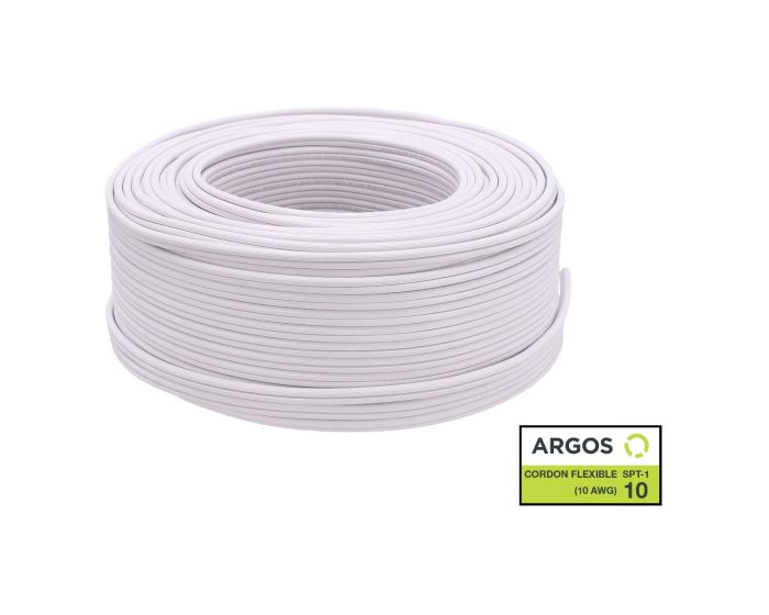 Cordón dúplex flexible blanco calibre 10 SPT-1 con 100 metros 1600104 ARGOS