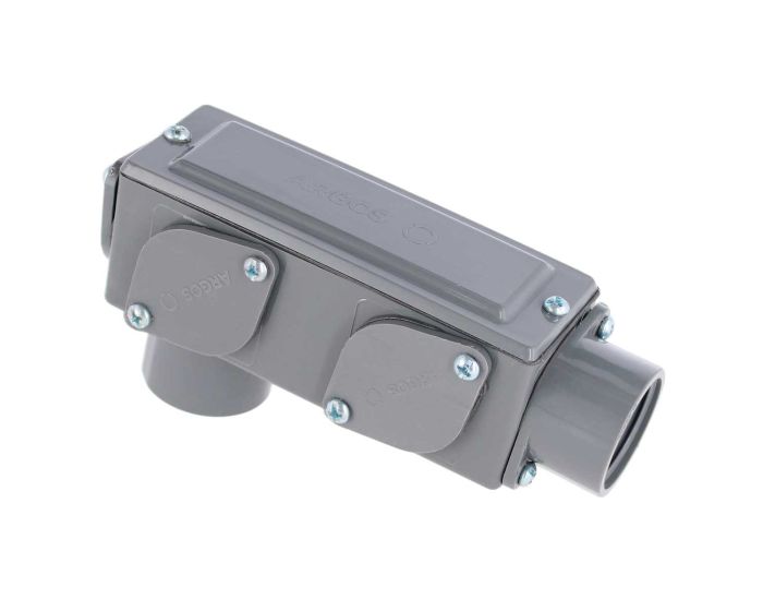 Condulet multiforma no metálico con cuerda 1 gris CDTR025G ARGOS