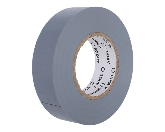 Cinta aislante de vinil gris 19 mm x 18 metros 9750067 ARGOS