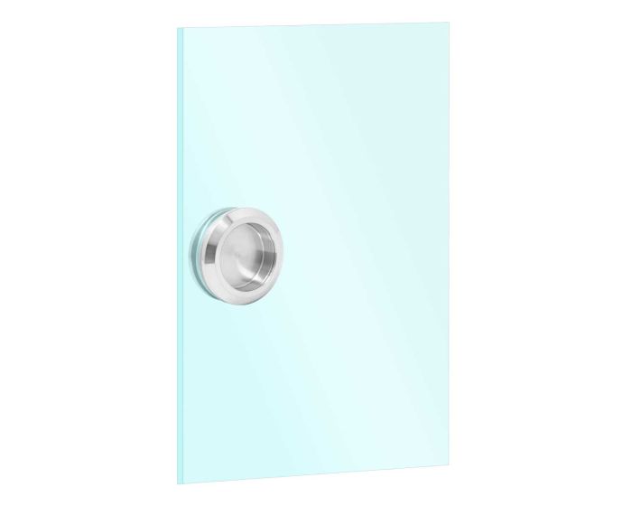 Jaladera redonda para puerta de cristal cromo B023 Axcent