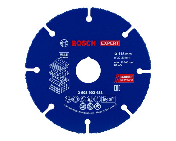 Disco de corte 4-1/2” expert carbide multi wheel x-lock Bosch