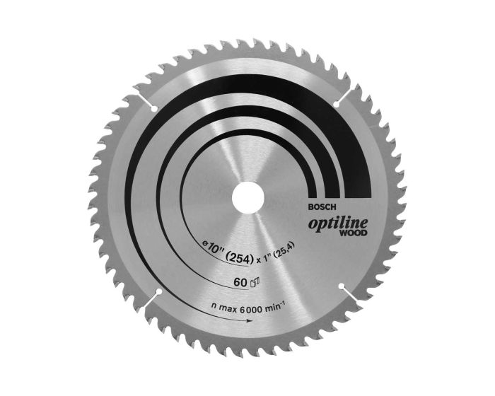 Disco sierra 60 dientes Optiline Wood 10" 2 608 640 902 Bosch