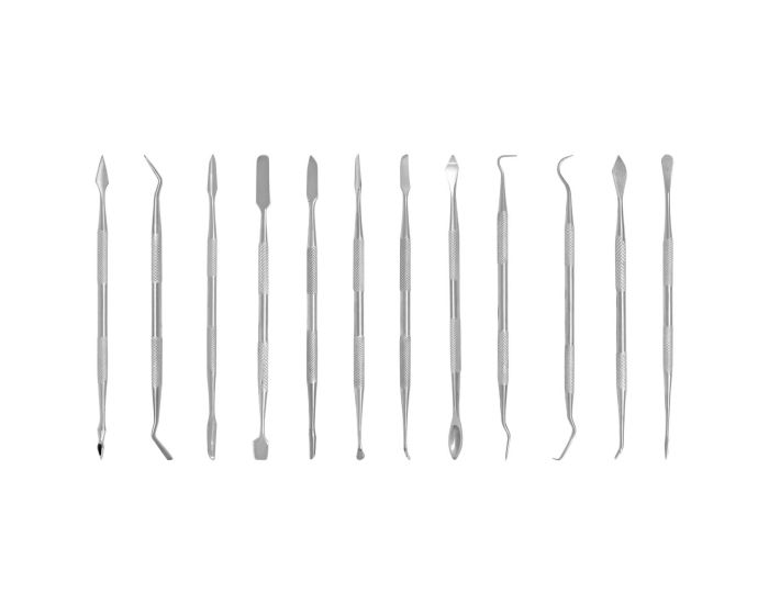 Kit de espátulas hobby punta doble 12 piezas 245511 OBI