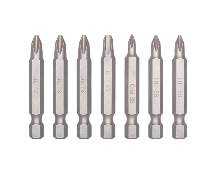Juego de 7 puntas Phillips combinadas largo 50 mm 7PDPHCOMB50 Bellota