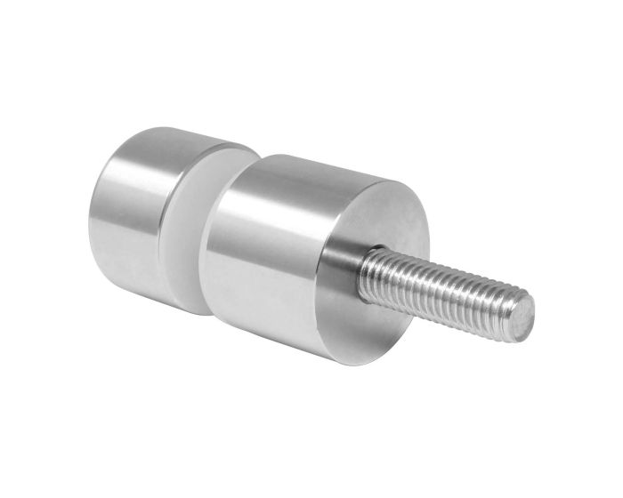 Conector con chapetón y base recta níquel satinado C012L Axcent