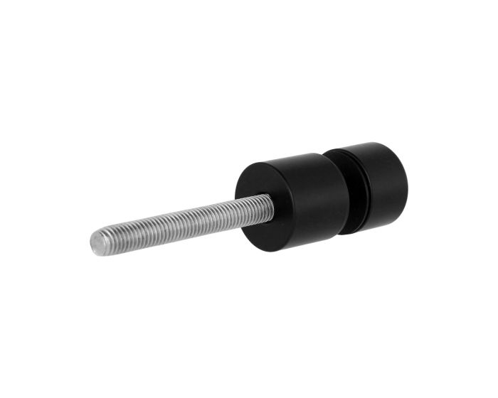 Conector con chapetón y base recta negro C012-L-B Axcent