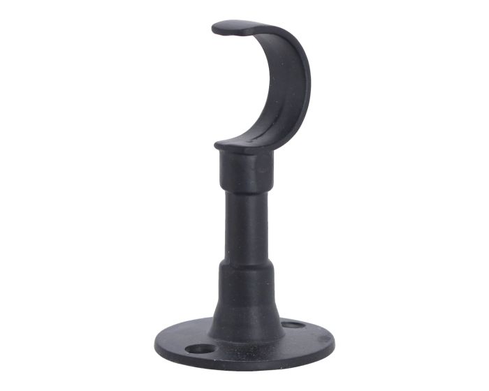 Soporte central cortado para tubo de 1" negro mate Lusar