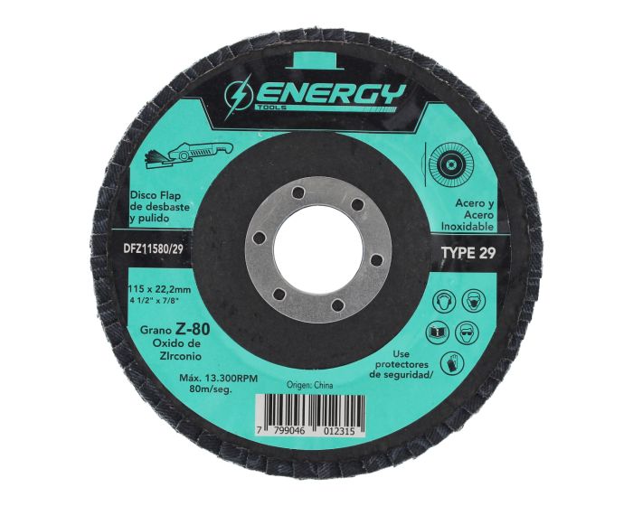 Disco laminado 4-1/2" Z-80 Energy