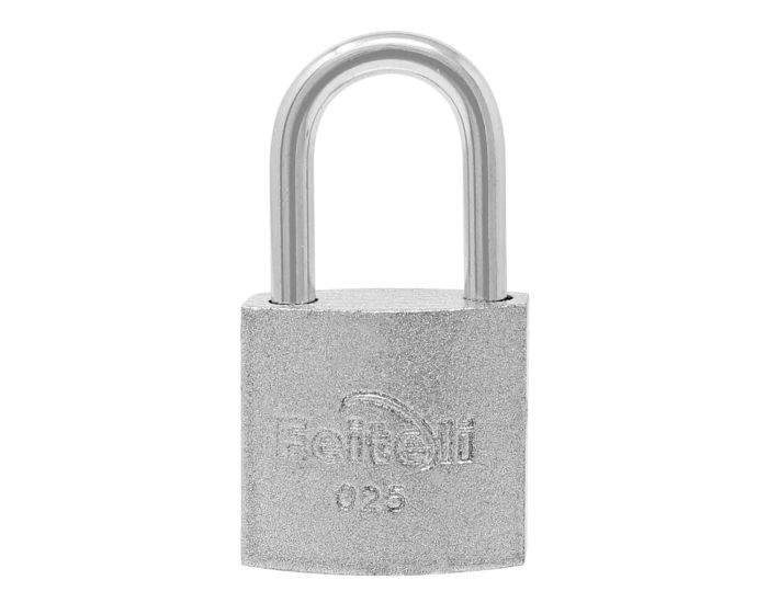 Candado de hierro gancho largo gris E2L 25 mm Feiteli