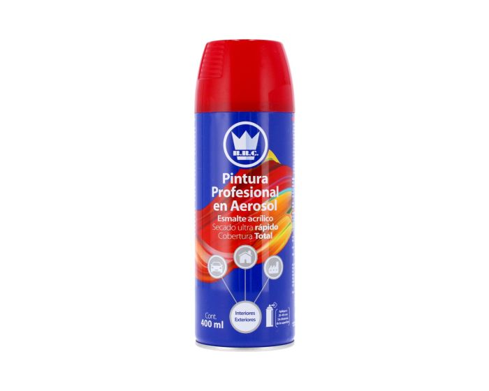 Pintura en aerosol Metálico rojo para altas temperaturas 400 ml CPA028 Corona