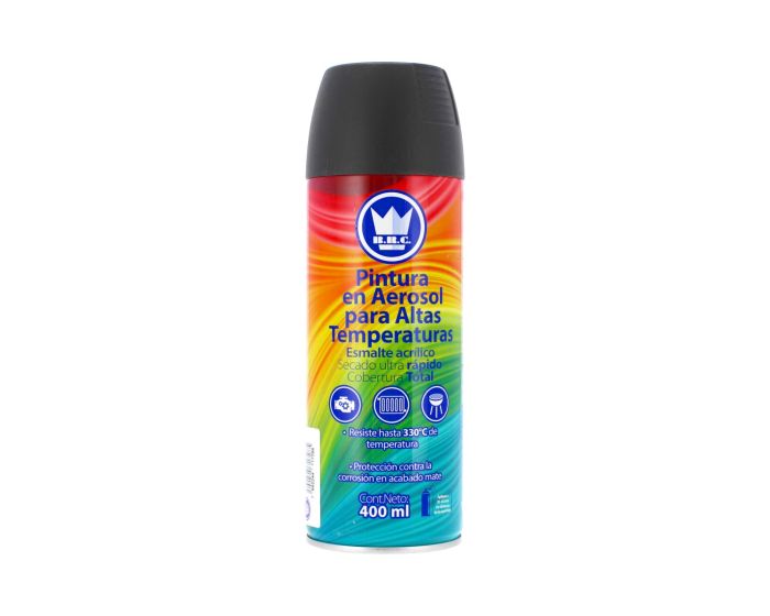 Pintura en aerosol negro para altas temperaturas 400 ml CPA30 Corona