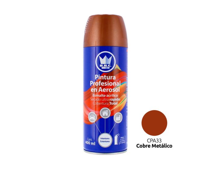 Pintura acrílica en aerosol cobre metálico 400 ml CPA33 Corona