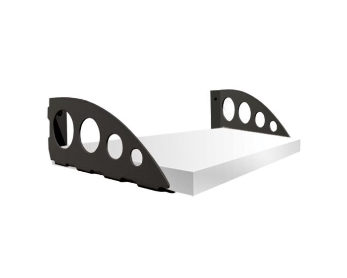 Soporte Matisse de 7" negro para repisa Ducasse