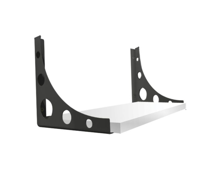 Soporte Mondrian de 25 cm negro para repisa Ducasse