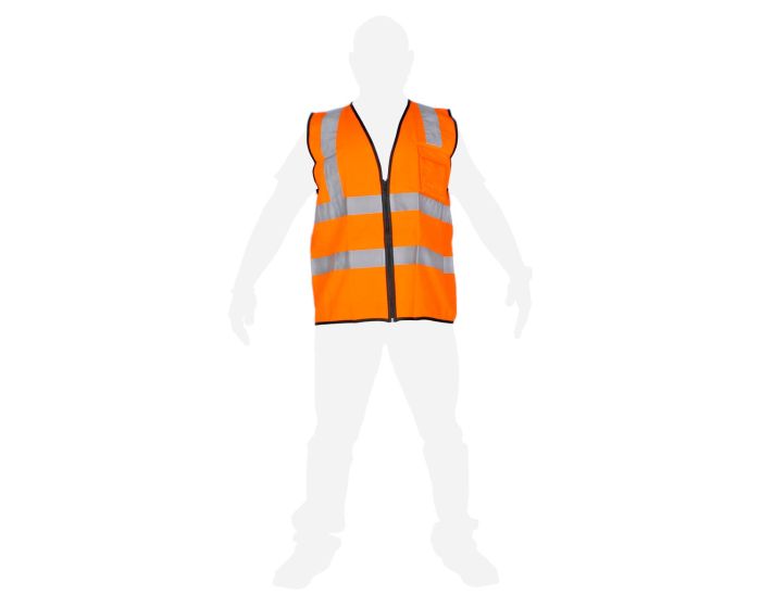 Chaleco de seguridad de alta visibilidad naranja XL SR1060-NJ MR Seguridad