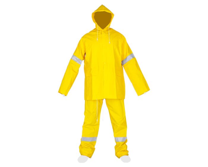Impermeable 2 piezas XL con reflejante - Chamarra y Pantalón DZ1002R MR Seguridad