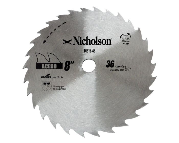 Sierra circular de diente grueso 8" Nicholson