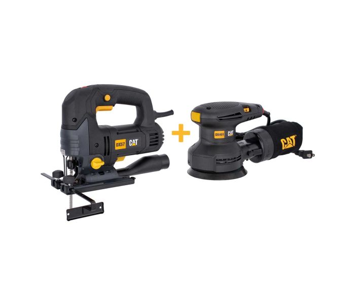 Combo Sierra caladora DX57U + Lijadora orbital 5" DX461U CAT