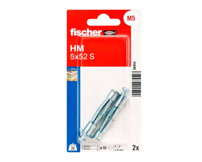 Kit de 2 taquetes metálicos de expansión HM 5x52 S 98454 Fischer