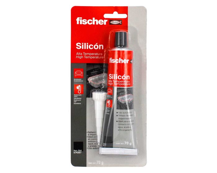 Silicón alta temperatura negro 70 gramos 574307 Fischer