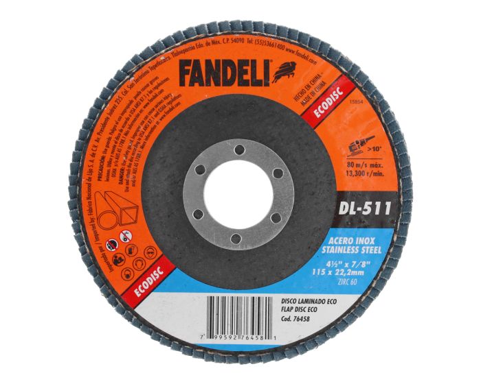 Disco laminado 4-1/2" Zirc-60 DL-511 Fandeli