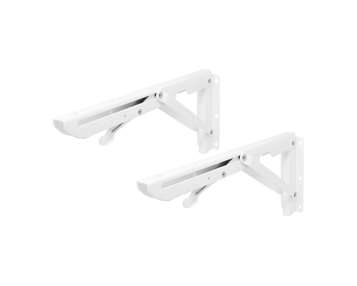 Soporte abatible reforzado 12" blanco Vinco
