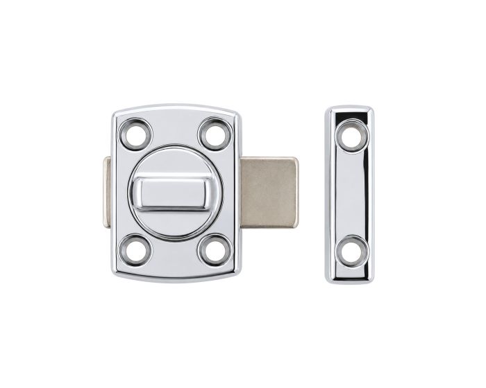 Cerrojo para puerta Zamak 42 x 43 mm cromo MC-61002 PORTER