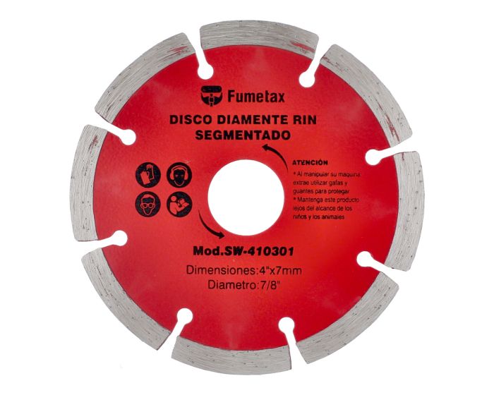 Disco de diamante segmentado 4" SW-410301 Fumetax