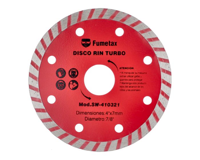 Disco de diamante turbo 4" SW-410321 Fumetax