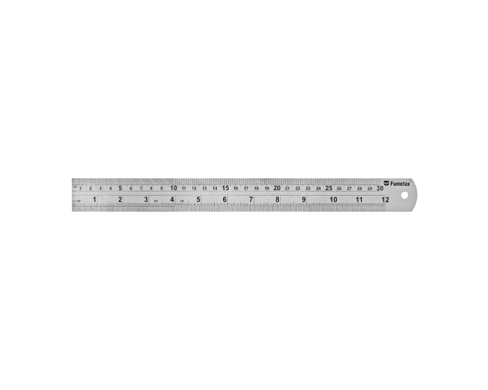 Regla de acero inoxidable 30 cm SW-21401 Fumetax