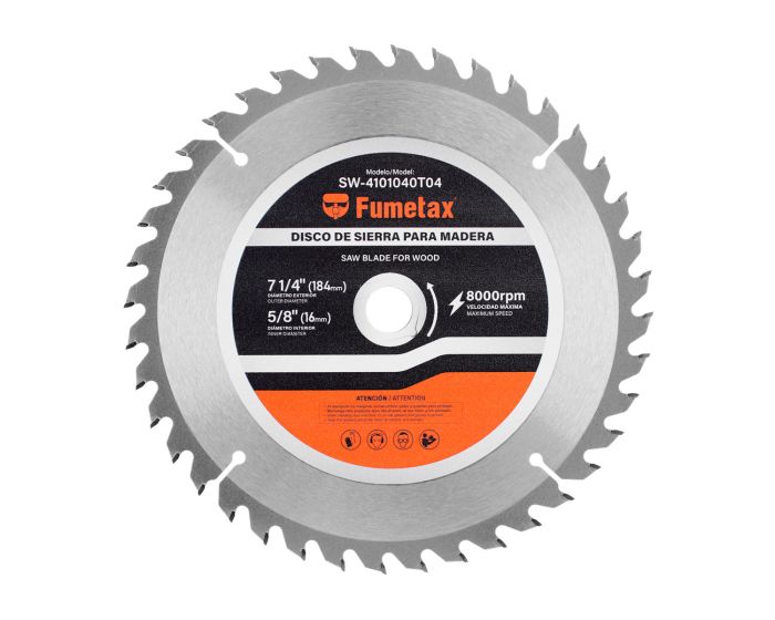 Disco sierra para corte de madera 7-1/4" x 40 D SW-4101040T04 Fumetax