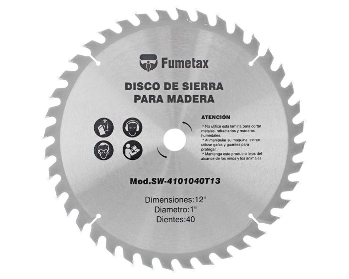 Disco sierra para corte de madera 12" x 40 D SW-4101040T13 Fumetax