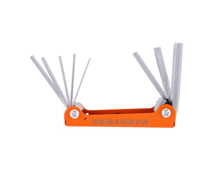 Juego de 8 llaves allen hexagonal estándar tipo navaja 8 piezas SW-13403 Fumetax