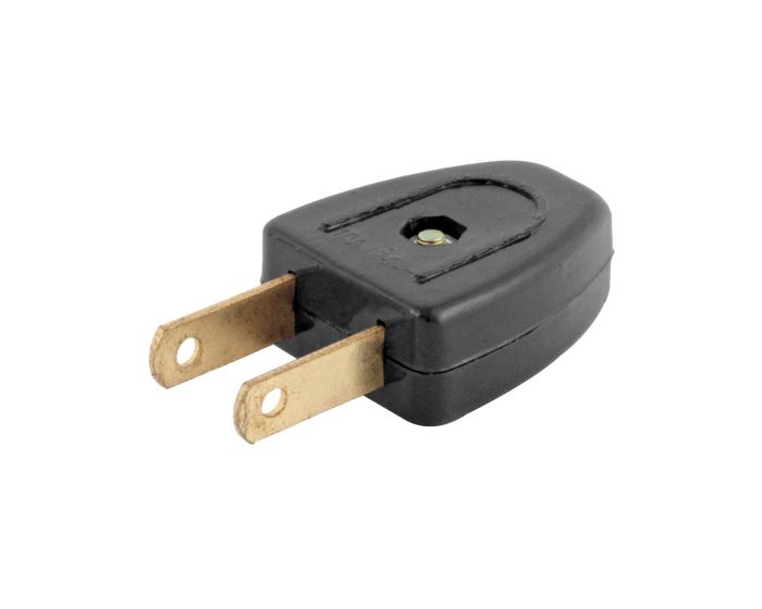 Clavija polarizada de plástico color negro FU0384 Fulgore