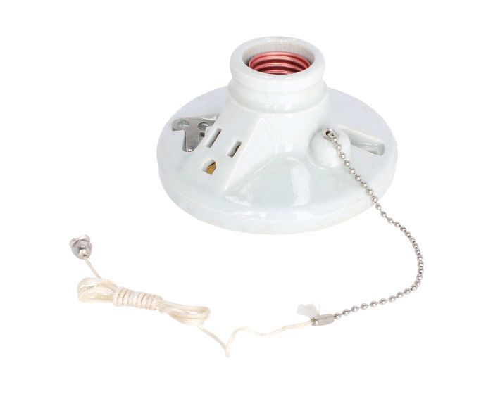 Portalámpara de porcelana con contacto y cadena FU0407 Fulgore