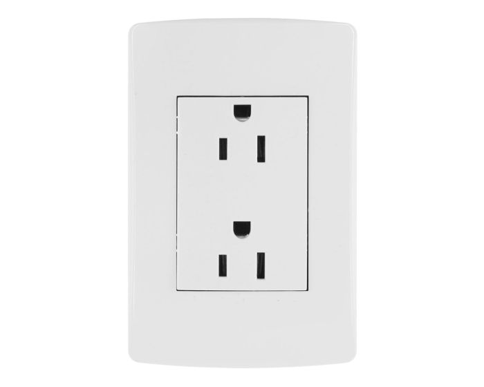 Placa con doble contacto aterrizado Habitat FU1466 Fulgore