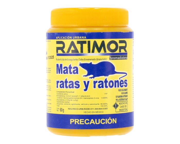 Veneno para ratas 60 gramos Ratimor FRU y VEU 