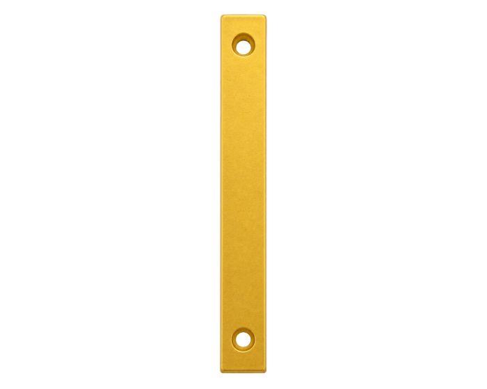 Letra "I" decorativa 83 mm de aluminio dorado