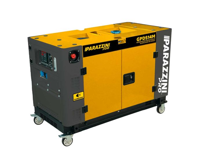 Generador silencioso monofásico 14 Kw diesel GPDS14M Parazzini Pro