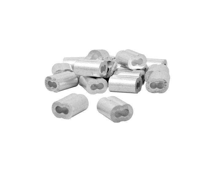 Casquillo doble de aluminio para cable 3/32" con 100 piezas 217111 OBI