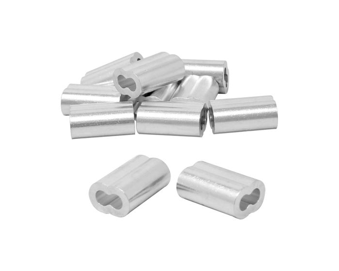 Casquillo doble de aluminio para cable 3/16" con 50 piezas 217115 OBI