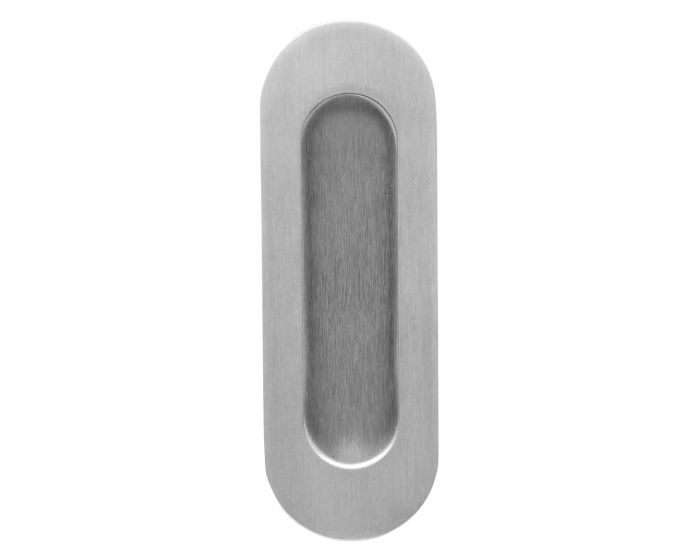 Jaladera de embutir acero inoxidable Oval 110 x 38 mm Ashico