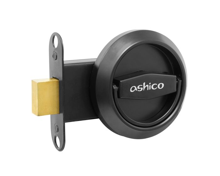 Cerradura medio forte D negra sin llave 33508 Ashico