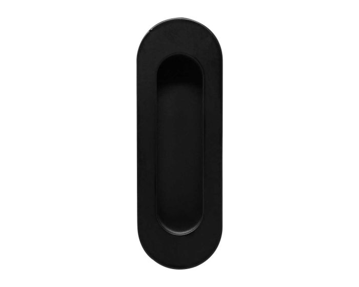 Jaladera de embutir negra Oval 110 x 38 mm Ashico
