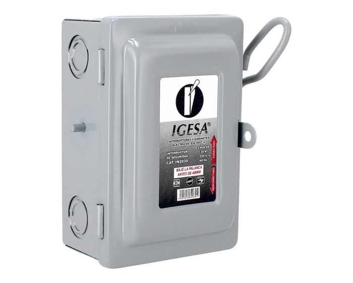 Interruptor de seguridad de 2 polos 30 Amp IN2030 IGESA