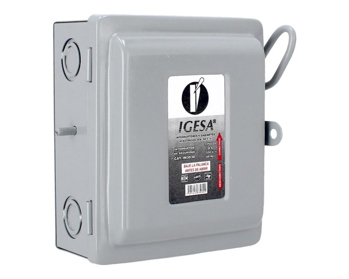 Interruptor de seguridad de 3 polos 30 Amp IN3030 IGESA