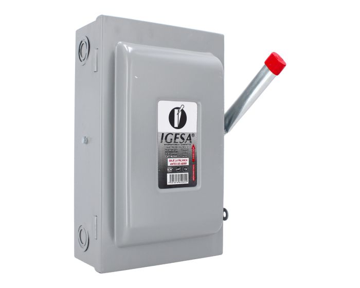 Interruptor de seguridad de 2 polos 60 Amp IN2060 IGESA