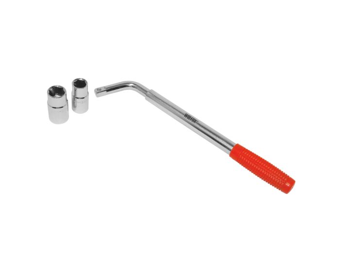 Llave "L" para neumático con maneral telescópico Wolfox